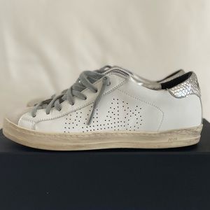 Women’s P448 sneakers in white, grey and silver